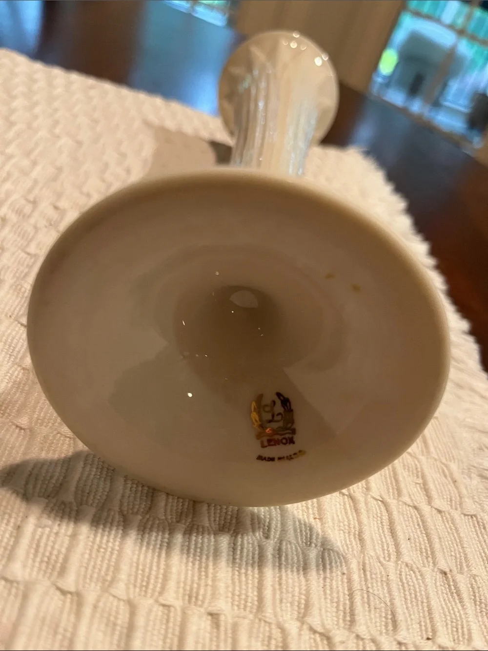 Fluted Cream Bud Vase by Lenox